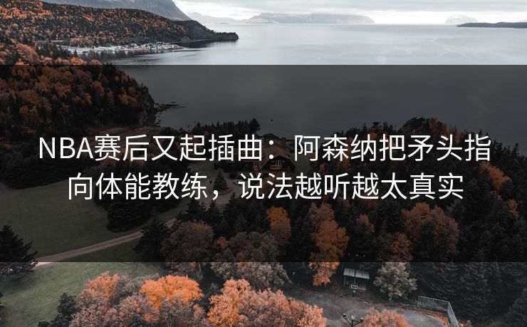 NBA赛后又起插曲：阿森纳把矛头指向体能教练，说法越听越太真实